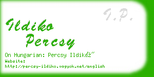 ildiko percsy business card